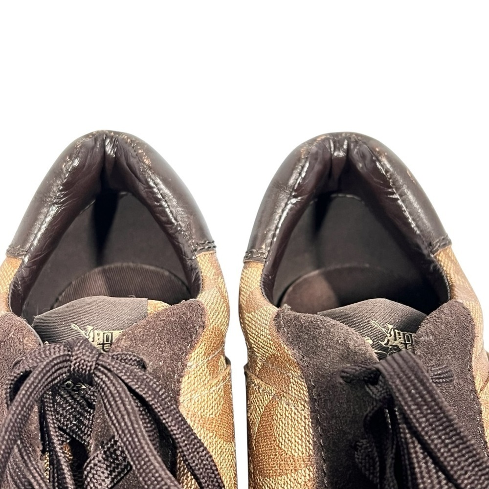 COACH Rebecca Khaki Chestnut Brown Sneakers Shoes Women's Size 8.5 - Picture 8 of 16